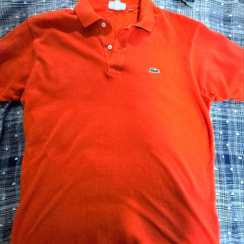 Mens Lacoste Orange Polo